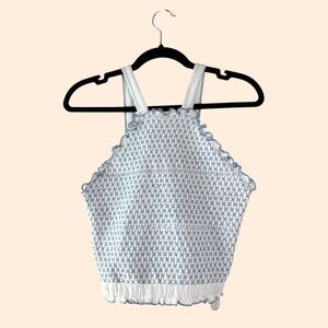 Anthropologie Smocked Halter Tank Top